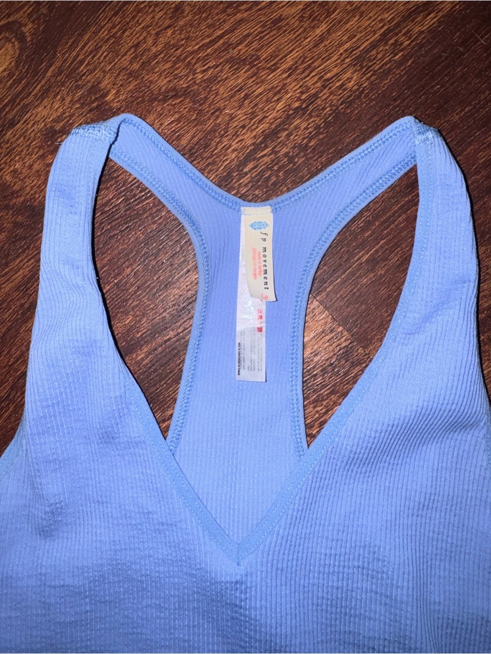 FP Movement Ribbed periwinkle Racerback Crop - Picture 2 of 6